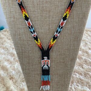 Native American Navajo Thunderbird Seed Bead Necklace